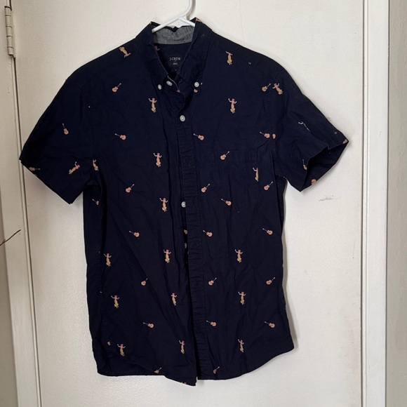 J. Crew Other - J Crew Men’s Hawaiian Hula Girl & Guitar Button Down Shirt